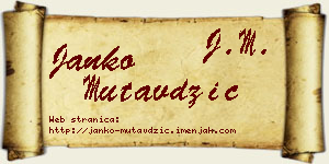 Janko Mutavdžić vizit kartica